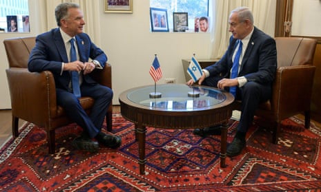 US President Trump's special envoy to the Middle East, Steve Witkoff, meets Benjamin Netanyahu in his Jerusalem office in January 2025.
