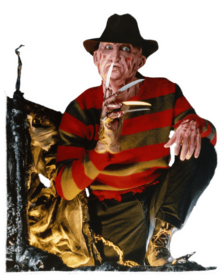 Freddy Krueger with knives for fingers