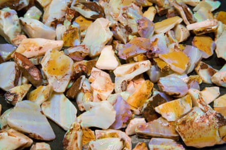 Uncut opals at the Old Timers Opal Mine.