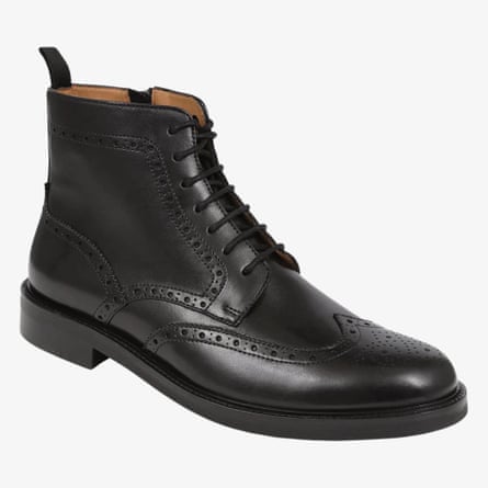 Jones Bootmaker Fletcher Leather Boots in Black