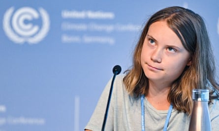 Swedish environmental activist Greta Thunberg speaks during a news conference at the United Nations Climate Change Conference in Bonn, Germany, June 13, 2023.