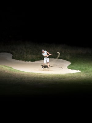 BMX and fourcross rider Michal Prokop is glad of the light in the bunker.
