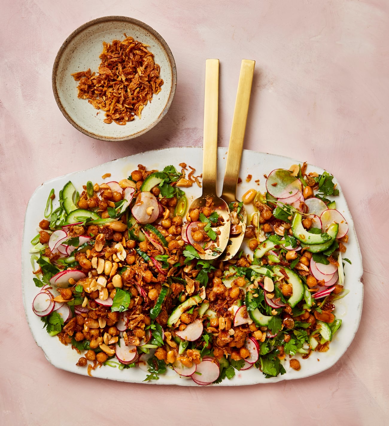 Yotam Ottolenghi’s miso and peanut butter chickpea salad.