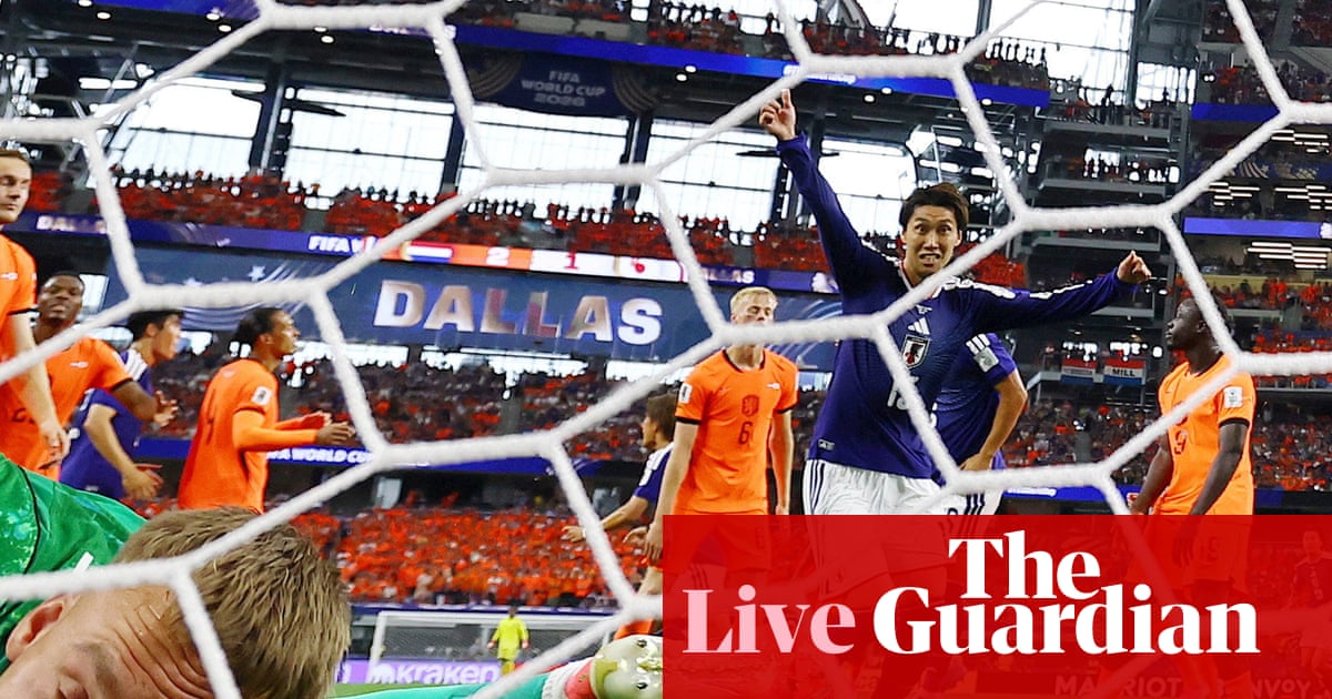 Japan and Netherlands players during their World Cup match
