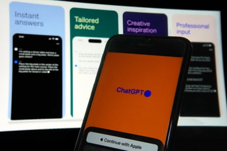 The ChatGPT app on an iPhone.