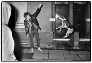 A performing dog, Fenham, 1989