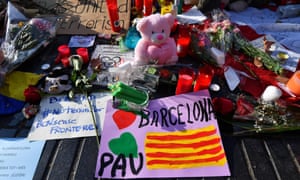 Tributes at Las Ramblas to the victims of the Barcelona attack.