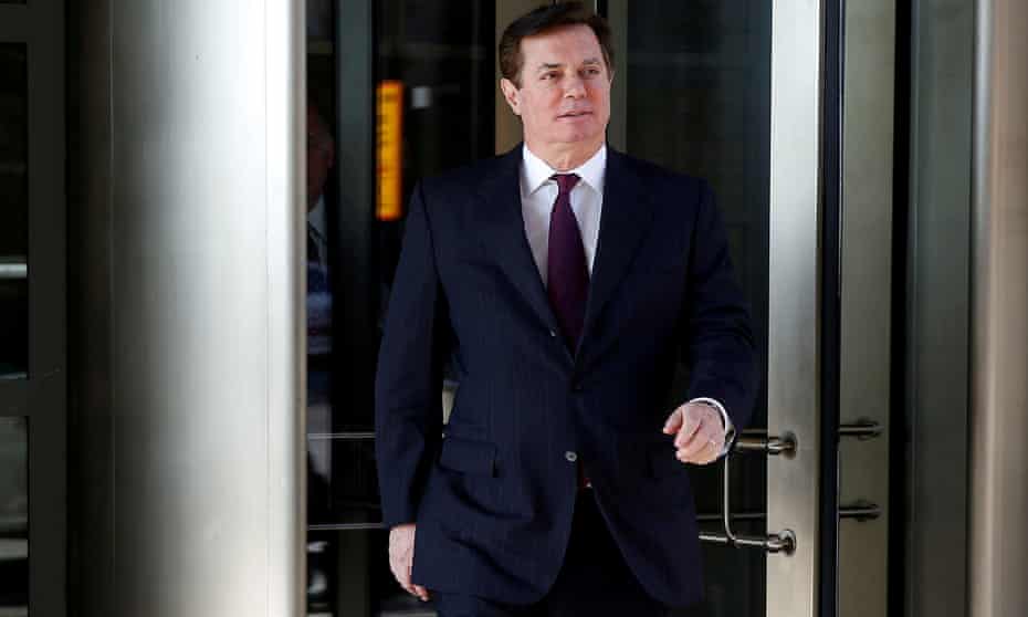 Paul Manafort leaves US district court in Washington after a bond hearing. The new charges come on top of the original 12-count indictment in October, which focused on money laundering and failure to register as a foreign agent.