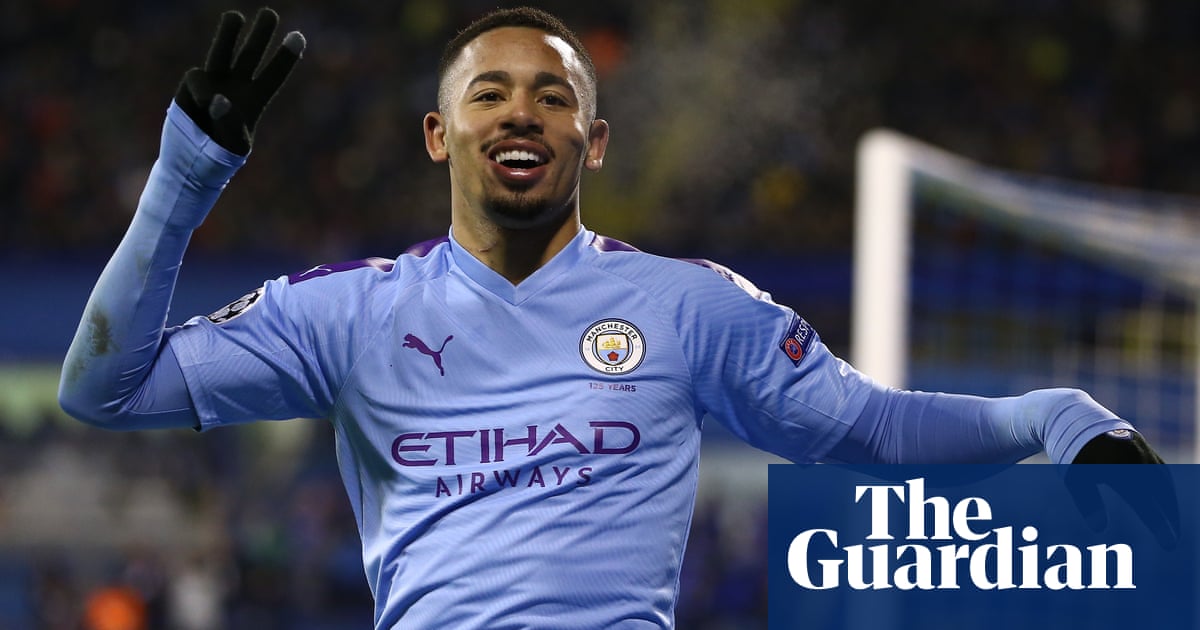 Gabriel Jesus hits hat-trick in stroll for Manchester City against Dinamo Zagreb