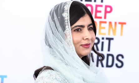 Co-producer Malala Yousafzai, at the 2023 Film Independent Spirit Awards in Los Angeles.