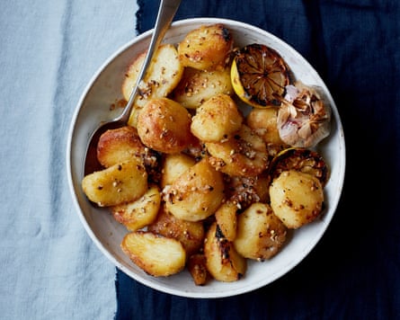 Lemon zest roast potatoes