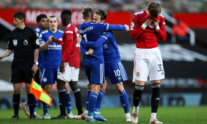 Manchester United S 2 1 Defeat To Leicester Hands Manchester City Title As It Happened Football The Guardian