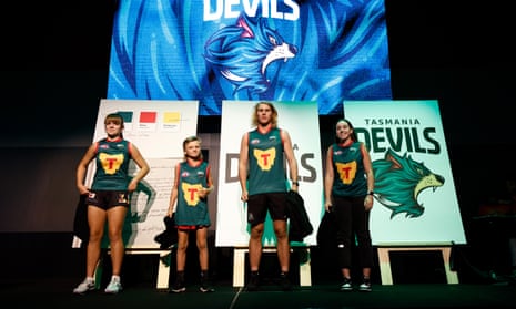 The Tasmania Devils playing kit has been revealed ahead of the club’s mooted entry to the AFL