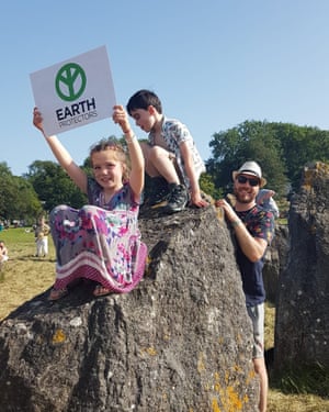 Holly, Charlie and Chris McNulty at an Extinction Rebellion event over the weekend.