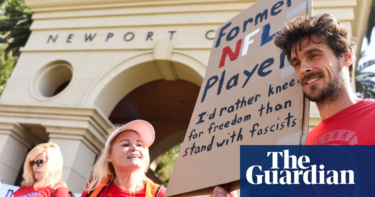 Against everything this country stands for': ex-NFL player Chris Kluwe takes his local anti-Maga protest national