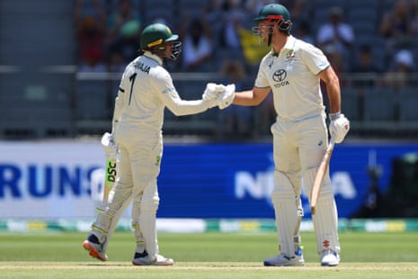 Usman Khawaja and Mitch Marsh dominated for Australia on day four.