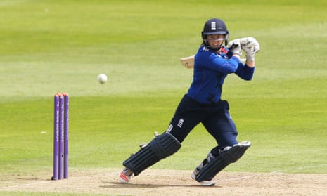 Tammy Beaumont of England in batting action