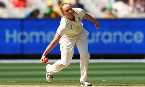 Kim Garth fields off her own bowling