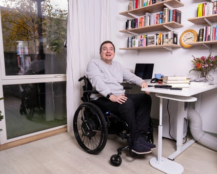 ‘The new certainly chair felt weird. But new wheelchairs normally do’ Paul Sagar at home.