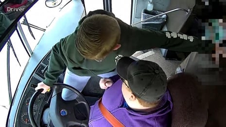 Michigan boy hailed as hero for preventing bus crash after driver fainted | Michigan | The Guardian