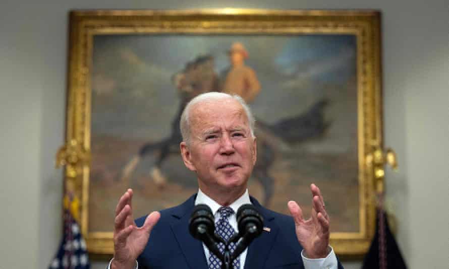 Joe Biden addresses the media