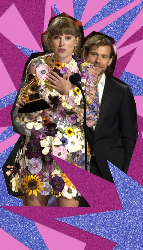 Taylor Swift in floral dress.