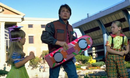 Prescient … Michael J Fox and the Hoverboard Girls in Back to the Future Part II.