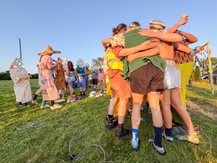 Scenes at Killer Wales, with participants’ faces obscured.