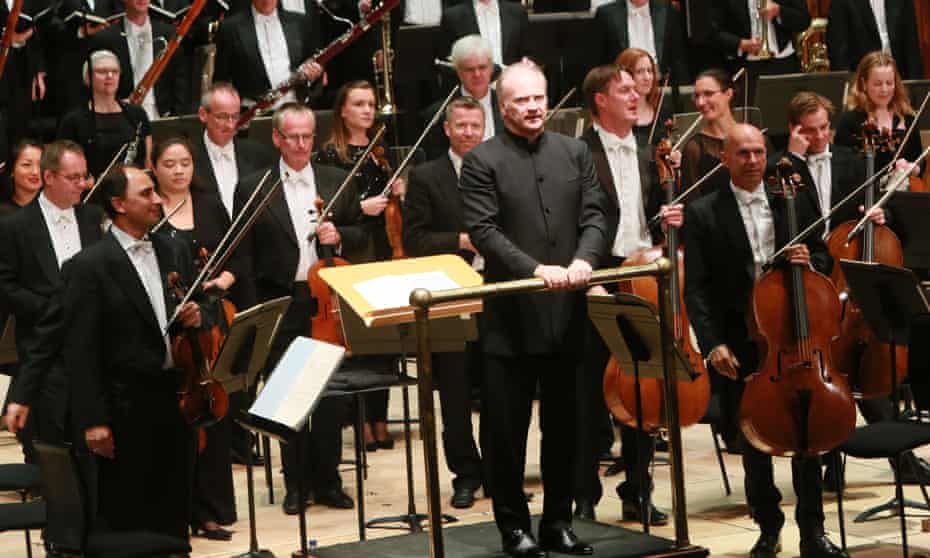 Thrilling … Gianandrea Noseda, on platform, with the London Symphony Orchestra. 