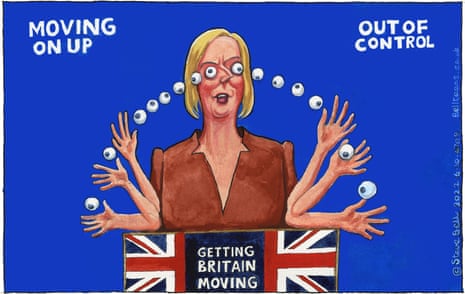 All eyes on Liz Truss during her speech at the Tory party conference.