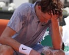 Sinner crashes out of French Open after wilting in 33C heat against Cerúndolo Italians dream of career slam goes up in smokeWorld No 1 fades after on-court temperatures soarJannik Sinners bid for a maiden French Open title and career grand slam went up in smoke as he wilted in his second-round match against Juan Manuel Cerúndolo and fell to a 3-6, 2-6, 7-5, 6-1, 6-1 defeat on a scorching Thursday.Sinner won the opening two sets with ease 6-3, 6-2 and was up 5-1 in the third set before dropping three games and asking for medical treatment off the court, only to lose two straight sets before going down in the decider. Continue reading...
