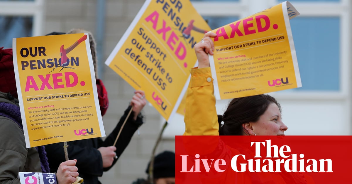 UK university staff strike over pension changes – live