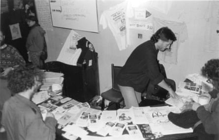 John Dines seen operating undercover at a Greenpeace stall in the 1990s at an anti-McDonald’s event.
