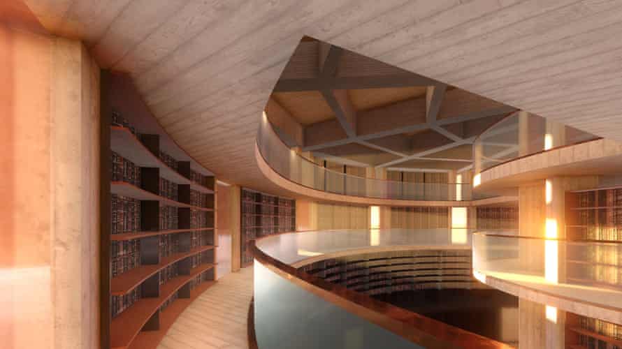 Three level Mona library, part of a proposed hotel development announced by Mona founder David Walsh.