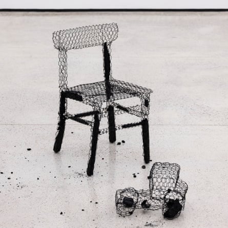 Carbonised fragments … a detail from Hatoum’s Remains of the Day, 2016-2018.