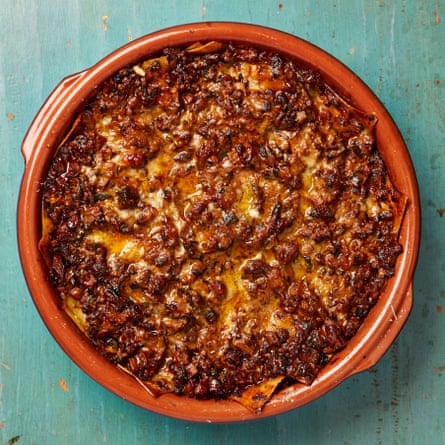 Yotam Ottolenghi’s lasagne with chard, spinach and hazelnuts.
