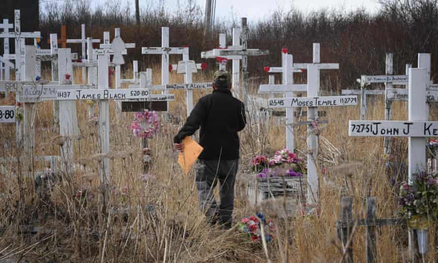 The Napakiak cemetery had to be relocated because of severe erosion of the permafrost tundra. According to scientists, Alaska has been warming twice as fast as the global average.