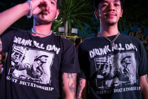Fans of the Thailand punk band Drunk All Day.