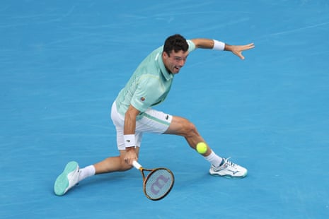 Australian Open 2023: Andy Murray v Roberto Bautista Agut, and more – live | Australian Open 2023 5 Bautista Agut of Spain plays a backhand.