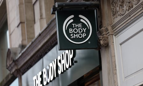 Logo on The Body Shop store in Oxford Street.