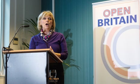 Anna Soubry addresses meeting of Open Britain