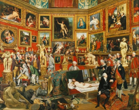 Johan Zoffany’s Tribuna of the Uffizi, understood to be in the Grand Corridor at Windsor Castle.
