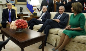 The art of the steal? Donald Trump with Mitch McConnell, Chuck Schumer and Nancy Pelosi. 