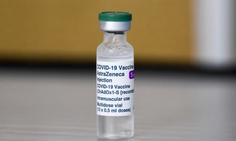 Vial of AstraZeneca vaccine