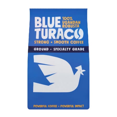 A container of Blue Turaco Ground Coffee 100% Specialty Ugandan Robusta
