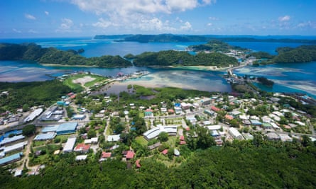 Palau’s largest city Koror.
