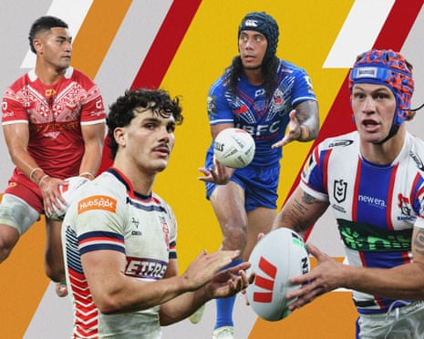 Composite image of Isaiya Katoa, Herbie Farnworth, Jarome Luai and Kalyn Ponga