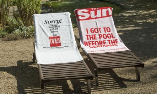 Wake Up Call For Brits As Germans Refuse To Take Towel Jibes Lying Down Germany The Guardian Wake Up Call For Brits As Germans Refuse To Take Towel Jibes Lying Down Germany The Guardian
