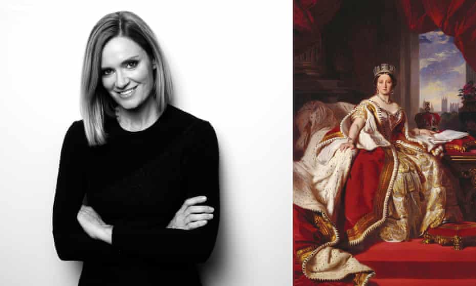 Author Julia Baird with Franz Xaver Winterhalter’s portrait of Queen Victoria. 