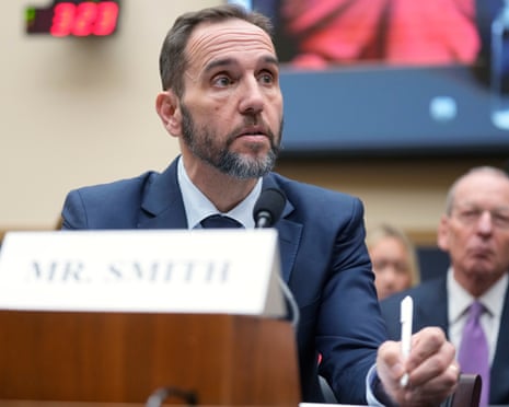 Jack Smith testifies before the House judiciary committee on Capitol Hill, 22 January 2026.